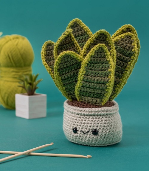 Easy Crochet Snake plant 3